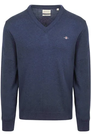GANT Trui V-Hals Jeans Melange