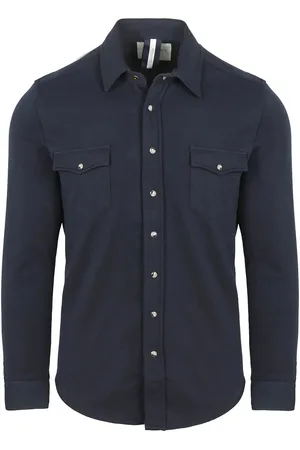 Profuomo Overshirt Western Jersey Navy