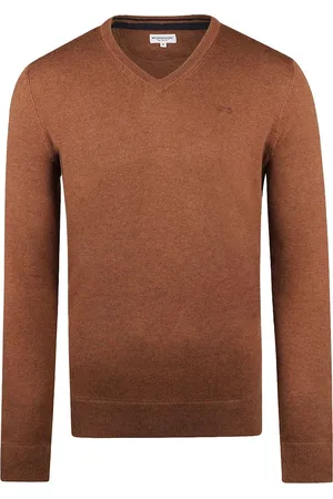 McGregor Trui Merino Blend V-Hals Chestnut