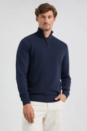 McGregor Half Zip Trui Merino Blend Navy