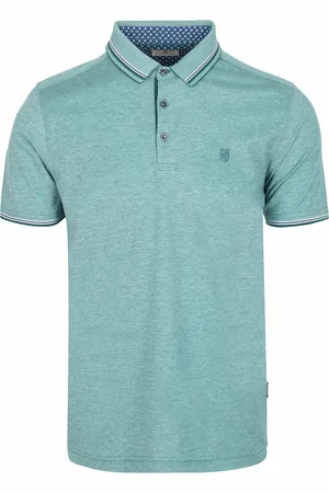 State of art Pique Polo Mintblauw