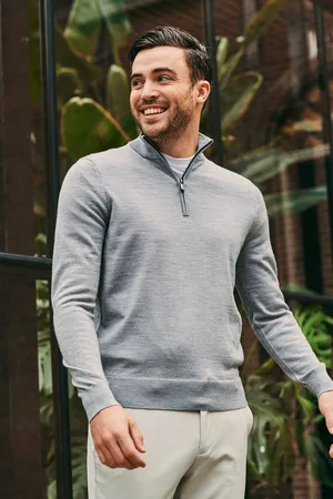 Suitable Merino Half Zip Trui
