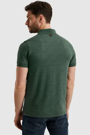 PME Legend™ Poloshirt Jacquard Jersey Olijfgroen