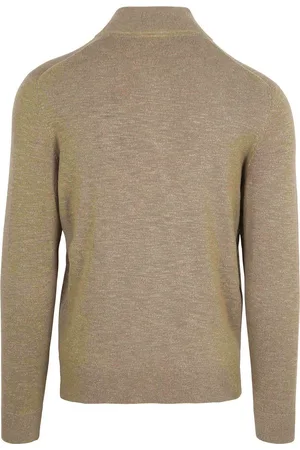 Suitable Slub Yarn Half Zip Trui