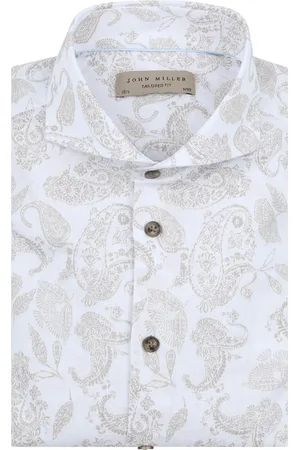 john miller Overhemd Linnen Blend Paisley Print