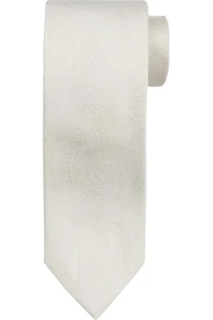 Suitable Wedding Stropdas Zijde Paisley Off White