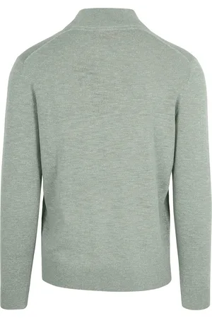 Suitable Slub Yarn Half Zip Trui