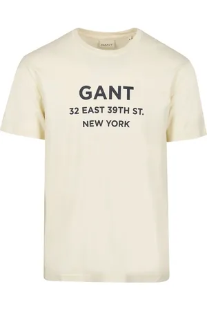 GANT T-shirt Graphic Logo Ecru
