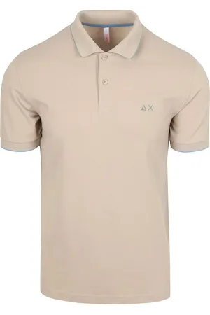 sun68 Poloshirt Small Stripe Collar Greige