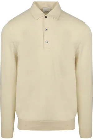 Profuomo Longsleeve Poloshirt Luxury Basic Off White