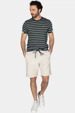 New Zealand Auckland NZA T-shirt Noel Stripes Forest Green