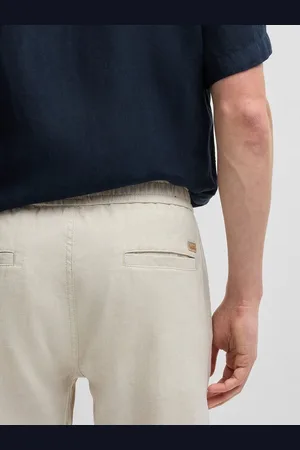 HUGO BOSS Chino Sanderson Linnen Blend Ecru