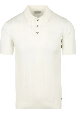 No Excess Knitted Poloshirt Off White