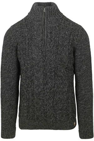 Superdry Half Zip Trui Jacob Cable Zwart