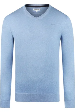 McGregor Trui Merino Blend V-Hals Sky Blauw