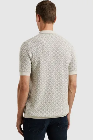 Cast Iron Half-Zip Polo Structure Ecru
