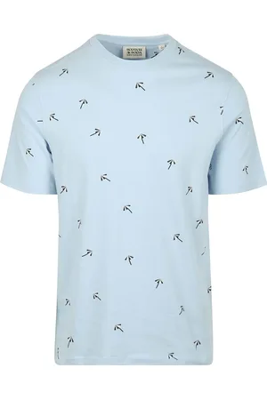 Scotch&Soda T-shirt Print Lichtblauw