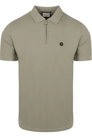 No Excess Half Zip Poloshirt Piqu??