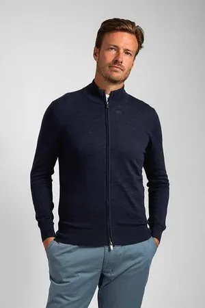 Suitable Vest Slub Yarn Navy