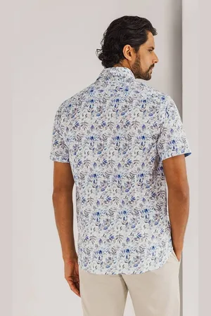 State of art Short Sleeve Poplin Overhemd Blauw