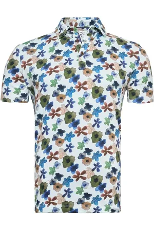 R2 Amsterdam Piqu?? Polo Print Multicolor
