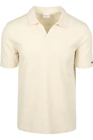 No Excess Poloshirt Terry Jacquard Ecru