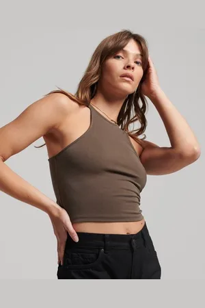 Superdry Vrouwen Studios Racer Tanktopje van Jersey Grootte: 42