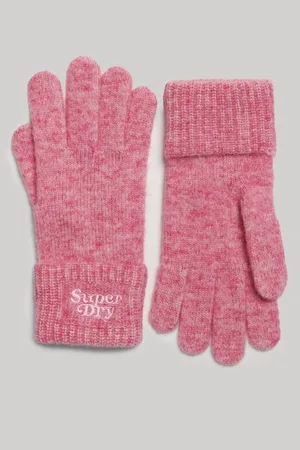 Superdry Vrouwen Geribde Gebreide Handschoenen Grootte: 1SIZE