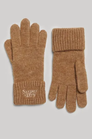 Superdry Vrouwen Geribde Gebreide Handschoenen Grootte: 1SIZE