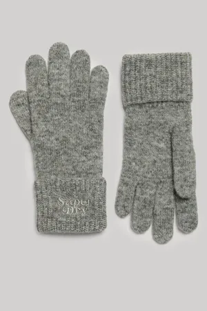 Superdry Vrouwen Geribde Gebreide Handschoenen Grootte: 1SIZE