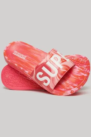 Superdry Vrouwen Marble Vegan Badslippers Grootte: 3-4
