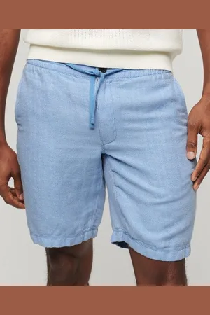Superdry Mannen Linnen Short met Trekkoord Grootte: M