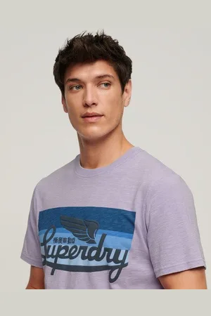 Superdry Mannen Gestreept Cali T-shirt met Logo Grootte: XL