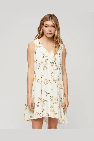 Superdry Vrouwen Volume Mouwloze Jurk Grootte: 42
