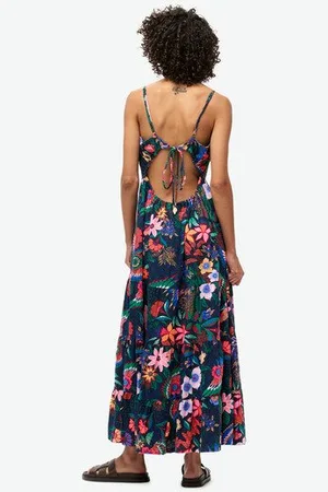 Superdry Vrouwen Gesmokte Maxi-cami-jurk Grootte: 40