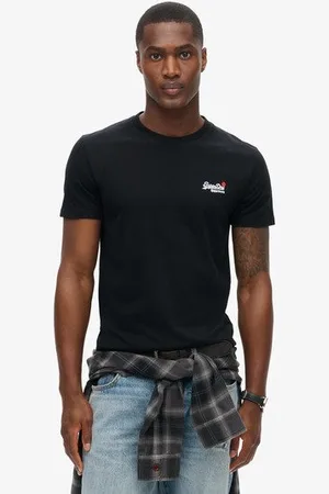 Superdry Mannen Essential T-shirt met Borduursel Grootte: S