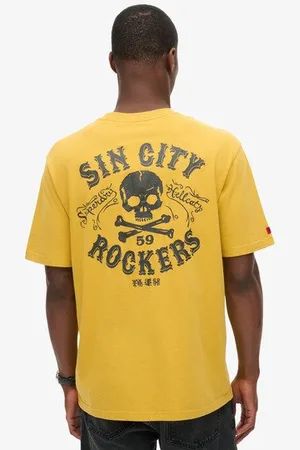 Superdry Mannen Lo-fi Punk Graphic T-shirt met Losse Pasvorm Grootte: XL