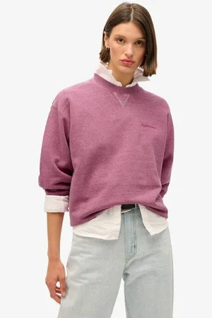 Superdry Vrouwen Essential Overdyed Sweatshirt met Logo Grootte: 36