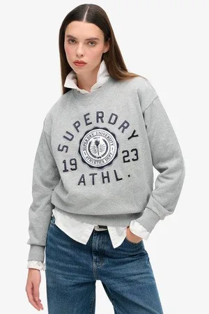 Superdry Vrouwen College Sweatshirt met Losse Pasvorm Grootte: 42
