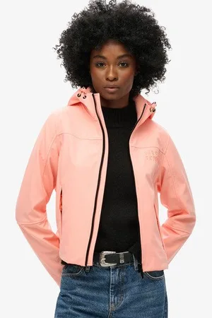 Superdry Vrouwen Softshell Trekkerjas met Capuchon Grootte: 40