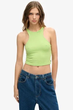 Superdry Vrouwen Studios Racer Tanktopje van Jersey Grootte: 36