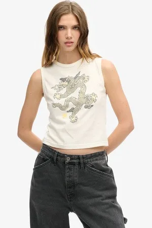 Superdry Vrouwen x Komodo Vintage Hemdtopje Grootte: 36