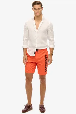 Superdry Mannen Gerecyclede Sportswear Boardshort Grootte: XL