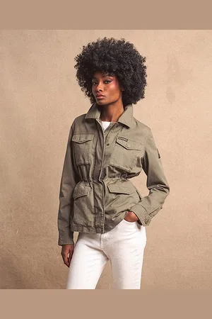 Superdry Vrouwen M65 Military-jas met Borduursel Grootte: 36