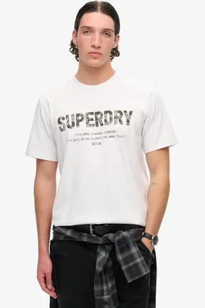 Superdry Mannen Utility Sport Logo T-shirt met Losse Pasvorm Grootte: L