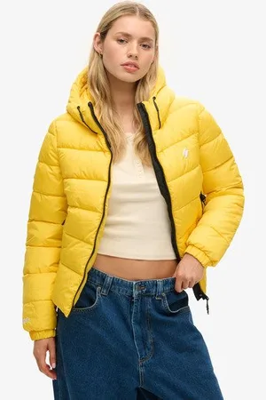Superdry Vrouwen Spirit Sports Pufferjas met Capuchon Grootte: 44