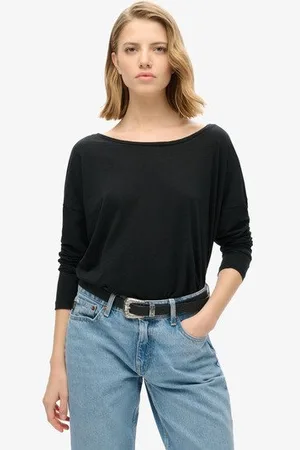 Superdry Vrouwen Jersey top met Lange Mouwen Grootte: 36