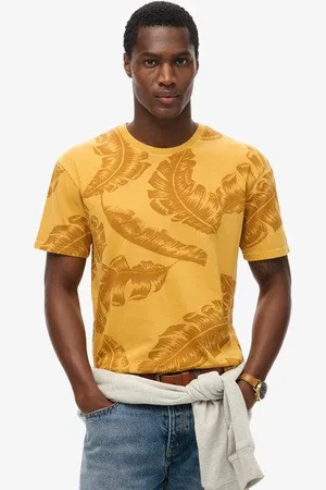 Superdry Mannen Vintage Overdye T-shirt met Print Grootte: M