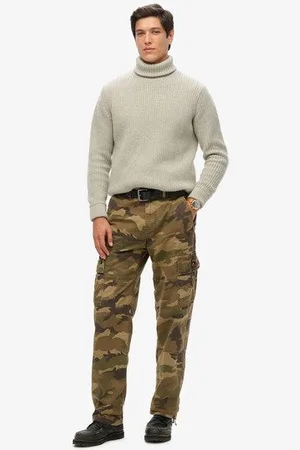 Superdry Mannen Baggy Cargobroek van Biologisch Katoen Grootte: 36/34