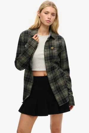 Superdry Vrouwen Geplooide Vintage Minirok van Corduroy Grootte: 6